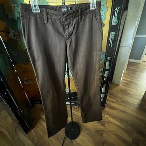 Hurley Women’s Brown Pinstripe Dress Pants